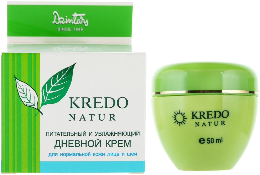 Питательный и увлажняющий дневной крем для нормальной кожи - Dzintars Kredo Natur Nourishing And Moisturizing Day Cream For Normal Skin