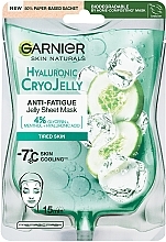 Гіалуронова тканинна маска-желе з ефектом охолодження та зволоження для шкіри обличчя з ознаками втоми - Garnier Skin Naturals Hyaluronic Cryo Jelly Sheet Mask — фото N1