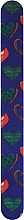 Пилочка для ногтей 2-функциональная прямая цветная, 7446, темно-синяя, зеленые сердца - Top Choice  — фото N1