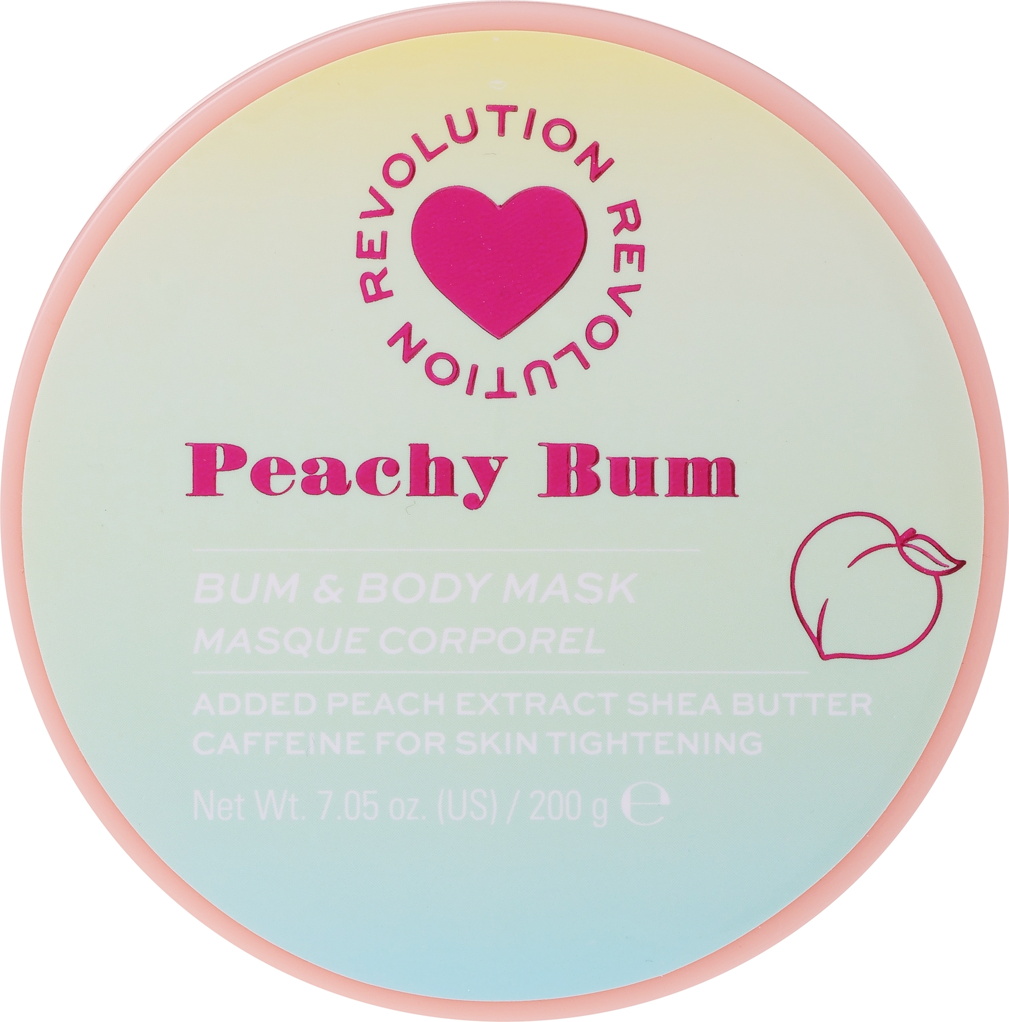 Маска для шкіри сідниць - I Heart Revolution Peachy Bum Body Mask — фото 200g