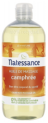 Органічна масажна олія - Natessance Massage Oil with Camphor — фото N1
