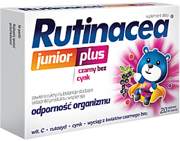 Диетическая добавка, таблетки для рассасывания - Aflofarm Rutinacea Junior Plus — фото N1