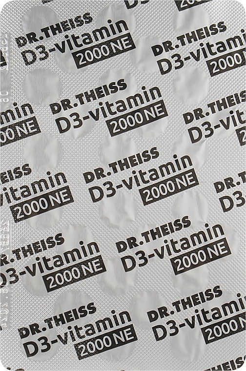 Диетическая добавка "Витамин D3 2000 МО", таблетки - Dr.Theiss — фото N2