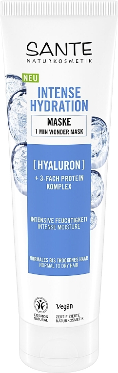 Биомаска для увлажнения волос, с алоэ - Sante Intense Hydration Mask — фото N1