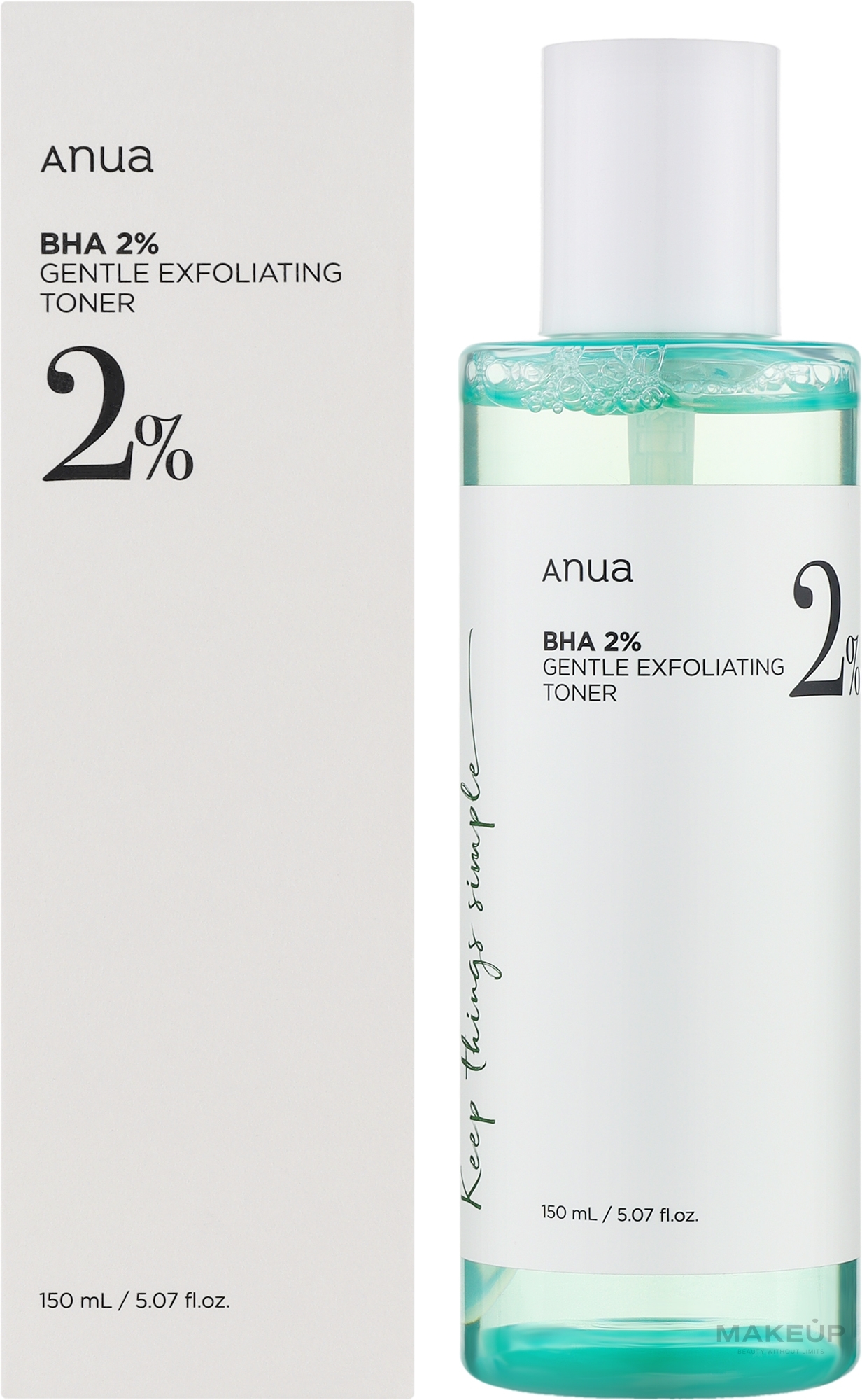 Ніжний відлущувальний тонік - ANUA BHA 2% Gentle Exfoliating Toner — фото 150ml