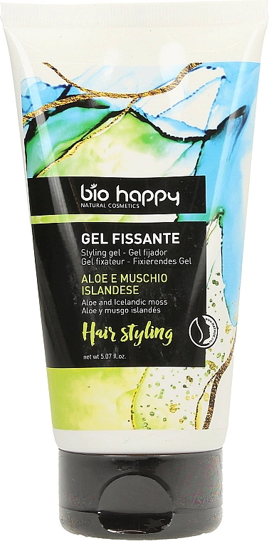 Гель для фіксації волосся з алое вера та ірландським мохом - Bio Happy Hair Styling Gel — фото N1