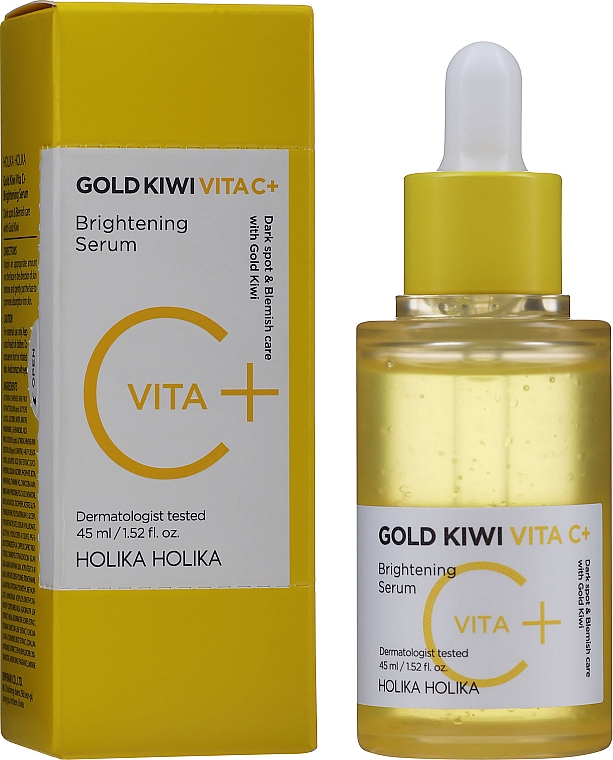 Освітлювальна сироватка для обличчя - Holika Holika Gold Kiwi Vita C+ Brightening Serum — фото N2