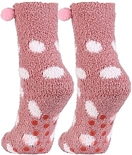 Шкарпетки жіночі довгі з букле, рожеві - Moraj — фото N3