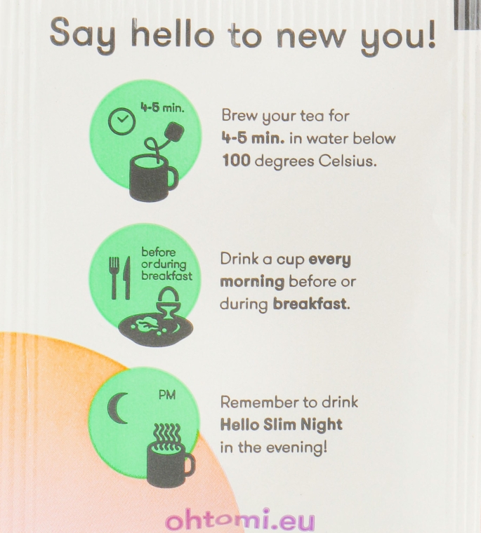 Денний чай для детоксикації організму - Oh!Tomi Hello Slim Day Teatox — фото N3