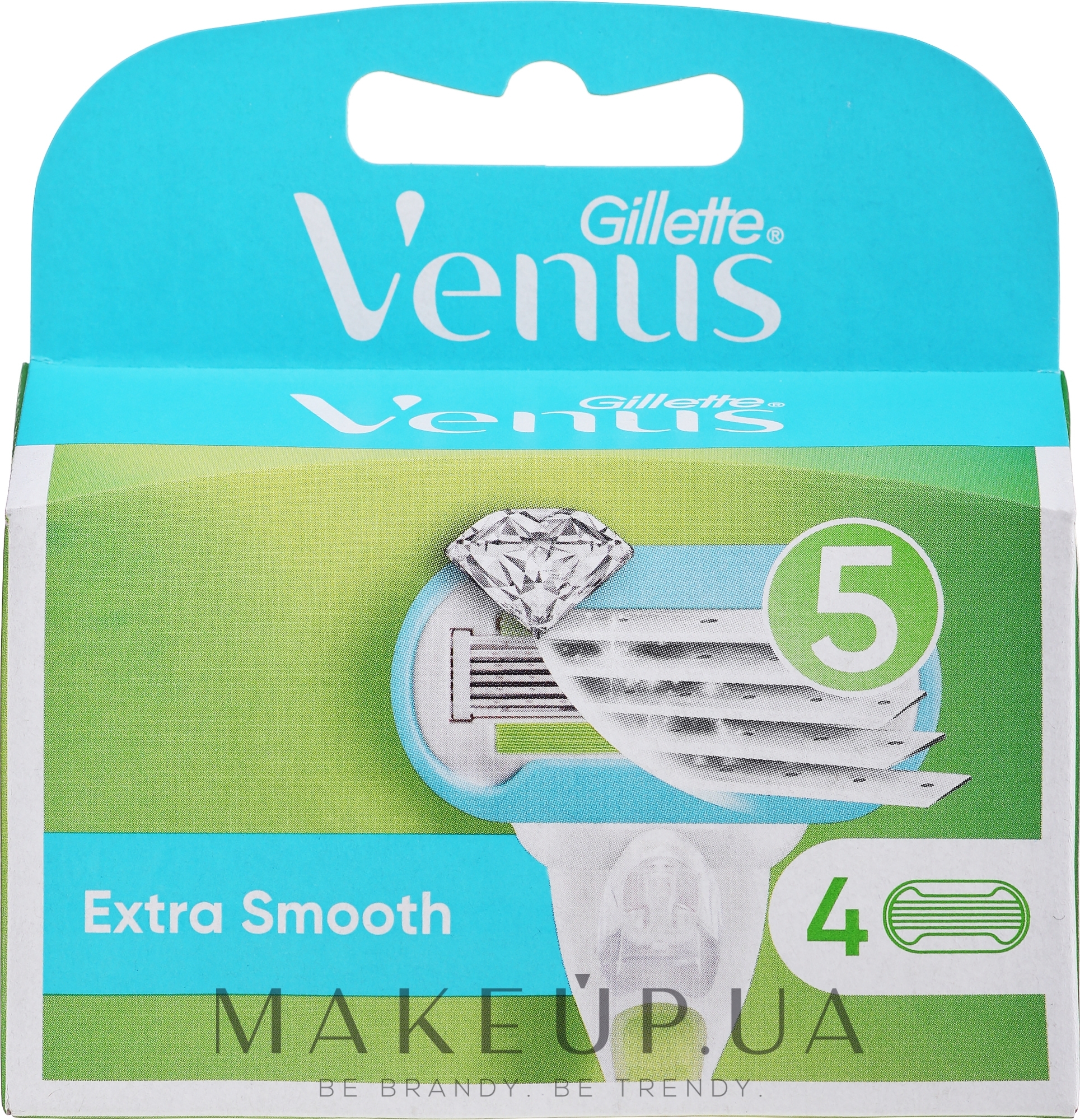 Сменные кассеты для бритья, 4 шт. - Gillette Venus Extra Smooth Embrace — фото 4шт