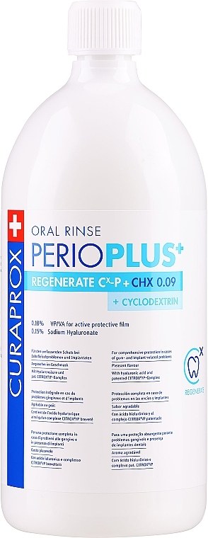 Жидкость для полоскания полости рта - Curaprox Perio Plus + Regenerate CHX 0,09% — фото N1