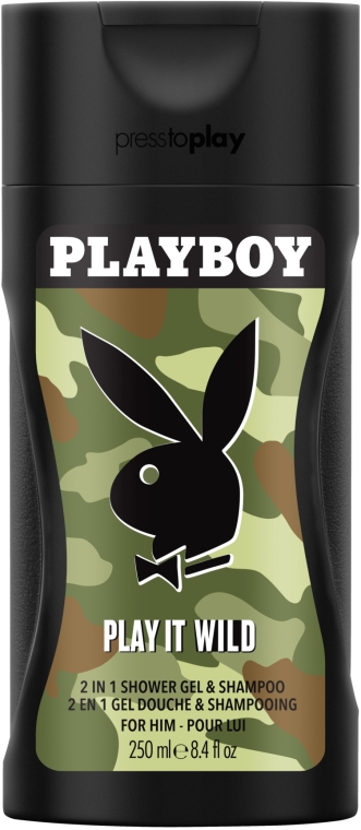 Playboy Play It Wild For Him - Гель-шампунь для душу — фото N2