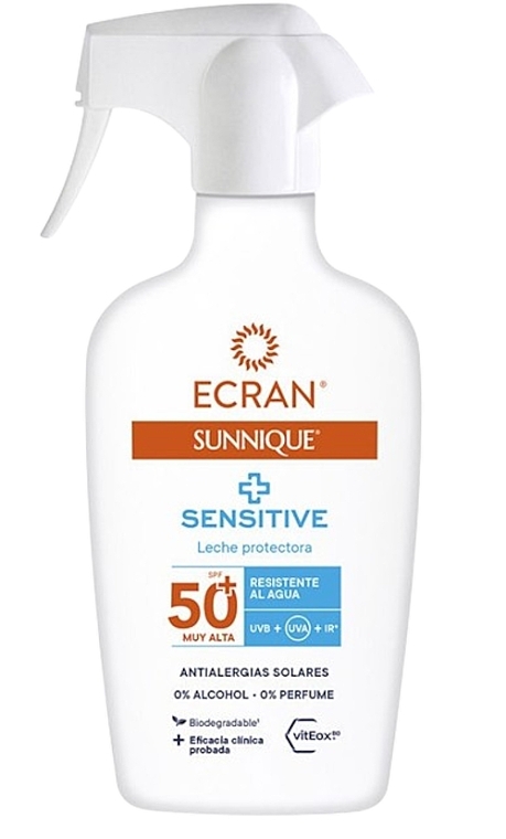 Сонцезахисний спрей-крем для чутливої шкіри - Ecran Sunnique Sensitive Spray SPF50+ — фото N1