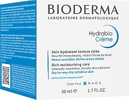 Интенсивно увлажняющий крем для сухой кожи - Bioderma Hydrabio Rich Moisturising Care — фото N2