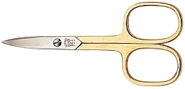 Парфумерія, косметика Ножиці для нігтів вигнуті, позолочені, 9 см - Nippes Solingen Manicure Scissors N855