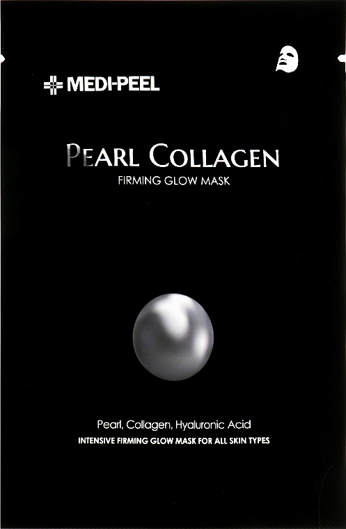 Тканинна маска з перловим колагеном - Medi-Peel Pearl Collagen Firming Glow Mask