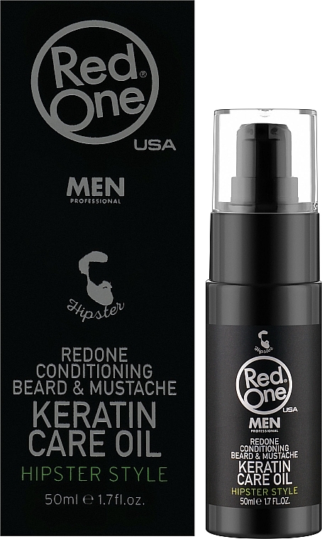 УЦЕНКА Кератиновое масло-кондиционер для бороды - Red One Conditioning Beard & Mustache Keratin Care Oil * — фото N2