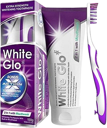 Набір - White Glo (toothpaste/100ml + toothbrush) — фото N1