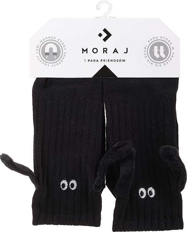 Прикольні шкарпетки з магнітними ручками, чорні - Moraj — фото N1