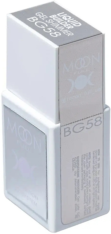 Рідкий гель для зміцнення та моделювання нігтів - Moon Full Liquid Builder Gel Shimmer — фото N1