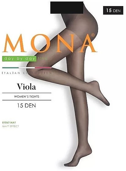 Колготки для жінок "Viola", 15 Den, nero - MONA — фото N1