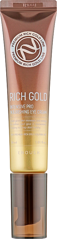 Питательный крем для ухода за кожей век с золотом - Enough Rich Gold Intensive Pro Nourishing Eye Cream