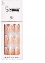 Набор накладных ногтей с клеем, "Французский маникюр" - Kiss Impress So French Nails — фото N1