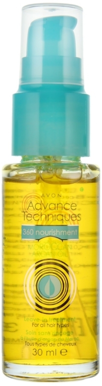 Поживна сиворотка для волосся - Avon Advance Techniques 360 Nourish Moroccan Argan Oil Leave-In Treatment — фото N5