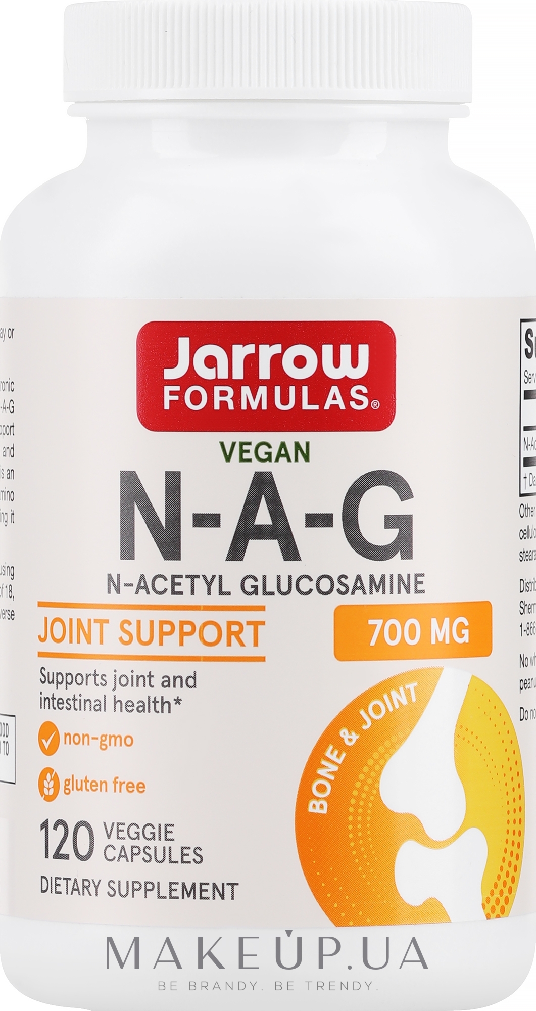 Ацетилглюкозамин - Jarrow Formulas N-A-G (N-Acetyl-D-Glucosamine), 700 mg  — фото 120шт
