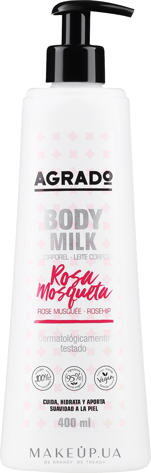 Молочко для тела "Шиповник" - Agrado Body Milk Rosa Mosqueta — фото 400ml