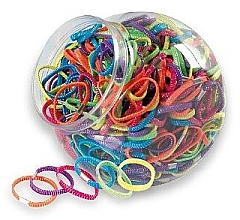 Набор разноцветных резинок "Neon", 42065, 600 шт - Top Choice Hair Bands With Metal Clip — фото N2