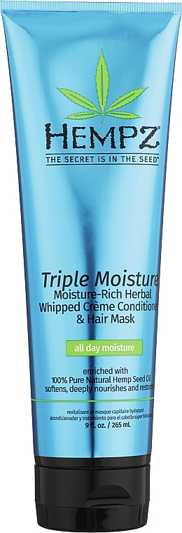 Кондиціонер-маска "Потрійне зволоження" - Hempz Triple Moisture-Rich Daily Herbal Replenishing Conditioner & Hair Mask