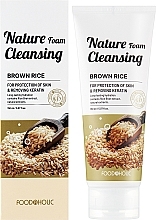 Увлажняющая пенка для умывания с экстрактом коричневого риса - Food a Holic Nature Foam Cleansing Brown Rice — фото N2