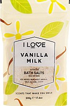 Сіль для ванни "Ванільне молоко" - I Love Vanilla Milk Bath Salt — фото N2