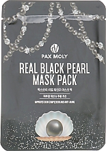 Маска тканинна з екстрактом чорних перлин - Pax Moly Real Black Pearl Mask Pack — фото N1