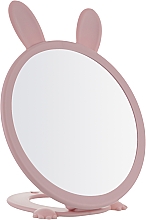 Дзеркало одностороннє, косметичне, настільне, кругле, 15 см, рожеве - Beauty LUXURY — фото N1
