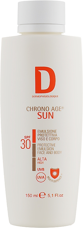 Сонцезахисна емульсія обличчя-тіло SPF 30 - Dermophisiologique Chrono Age Sun — фото N1