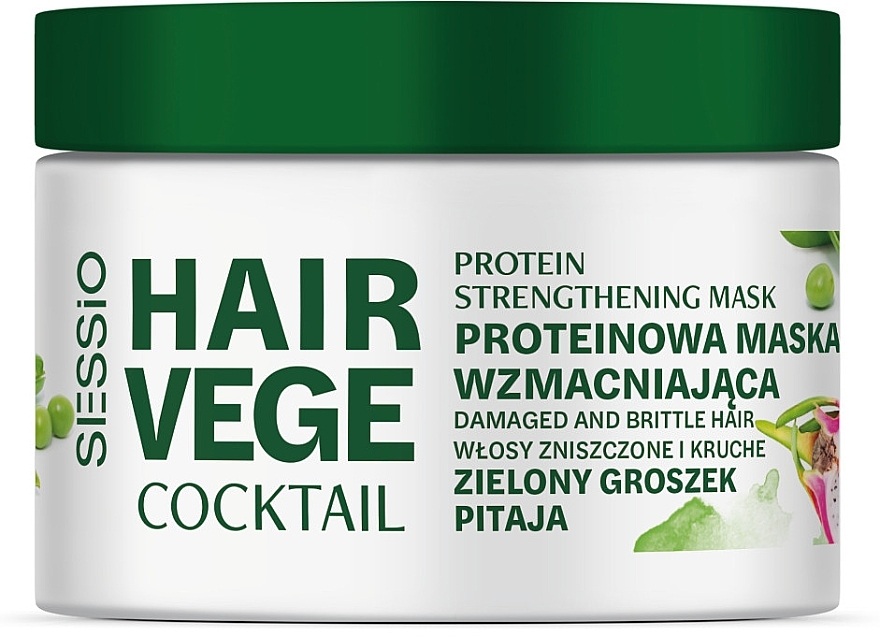 Укрепляющая протеиновая маска для волос - Sessio Hair Vege Cocktail Protein Strengthening Mask — фото N1