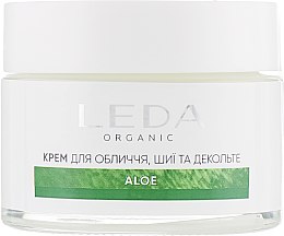 Крем для обличчя, шиї та зони декольте з екстрактом алое - Leda Aloe Facial, Neck, Decollete Cream — фото N2