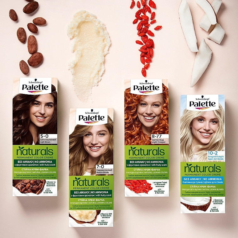 УЦІНКА Крем-фарба для волосся без аміаку - Palette Naturals * — фото N2