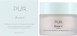 Ультракондиционирующий бодрящий крем для глаз - Pür Rescue C Brightening Vitamin C & Peptide Eye Cream — фото N2