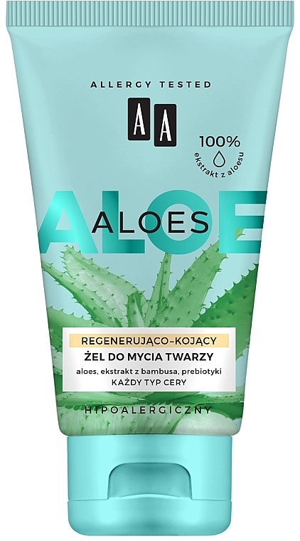 Восстанавливающий и успокаивающий гель для умывания - AA Aloes Face Gel — фото N1