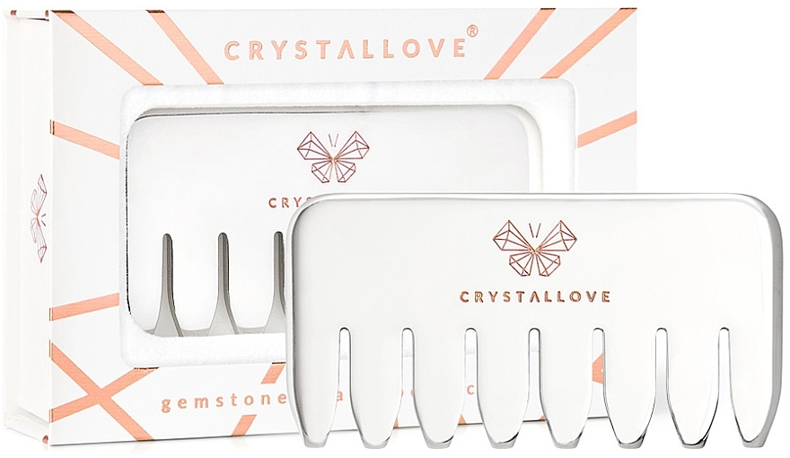 Гребінь для масажу шкіри голови й тіла з іржостійкої сталі - Crystallove Cryo Ice Comb — фото N1