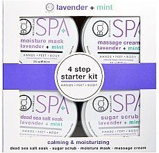 Духи, Парфюмерия, косметика Набор - BCL SPA Petal Fresh Spa 4 Step Starter Kit Lavender + Mint (scr/89ml + salt/89ml + mask/89ml + cr/89ml)