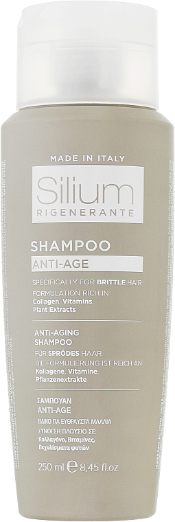 Антивозрастной регенерирующий шампунь для ломких волос - Silium Anti-Age Regenerating Shampoo