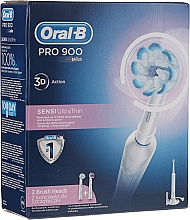 Набір - Oral-B Pro 900 Sensi UltraThin D16.524.3U (toothbrush + charger/1pc + nozzle/2pcs) — фото N1