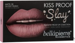 Духи, Парфюмерия, косметика Набор косметический для губ - Bellapierre Kiss Proof Slay Kit (l/liner/ 1,8g + l/cr 3,8ml + l/finish 3,8ml)