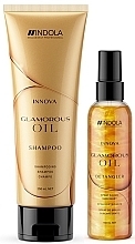 Набор - Indola Glamorous Oil Xmas Bag (shmp/250ml + spray/150ml + bag) — фото N2