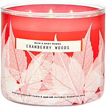 Духи, Парфюмерия, косметика Аромасвеча "Cranberry Wood", 3-фитильная - Bath and Body Works