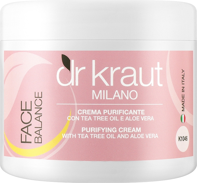 Очищувальний крем для обличчя з олією чайного дерева та алое вера - Dr.Kraut Purifying Cream — фото N1